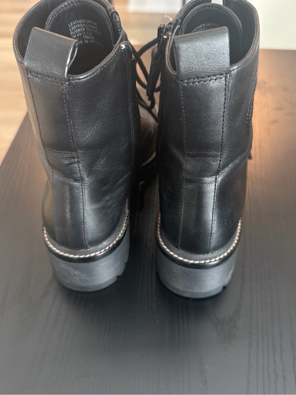Tory Burch Black Leather Ankle Boot with Inside Zip